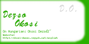 dezso okosi business card